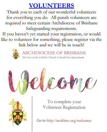 Volunteers WELCOME Card